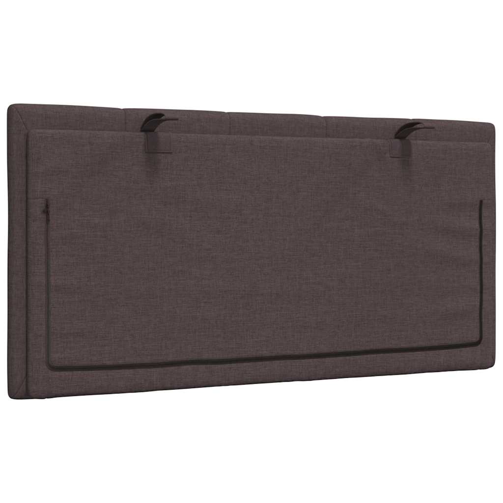 Kopfteil-Kissen "Hanko" Dunkelbraun 100 cm Stoff