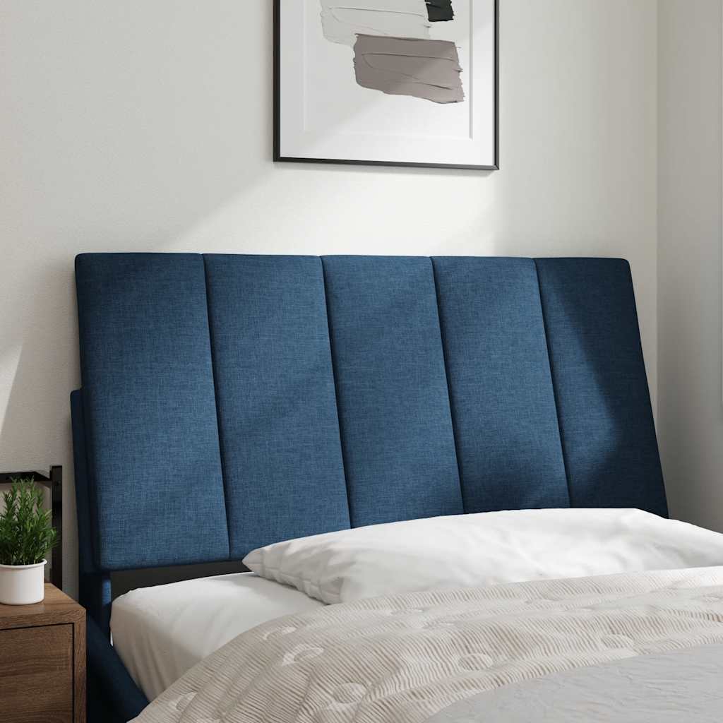 Kopfteil-Kissen "Hanko" Blau 100 cm Stoff