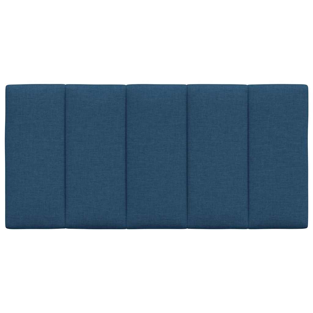 Kopfteil-Kissen "Hanko" Blau 100 cm Stoff