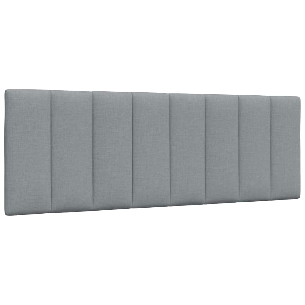 Kopfteil-Kissen "Hanko" Hellgrau 120 cm Stoff