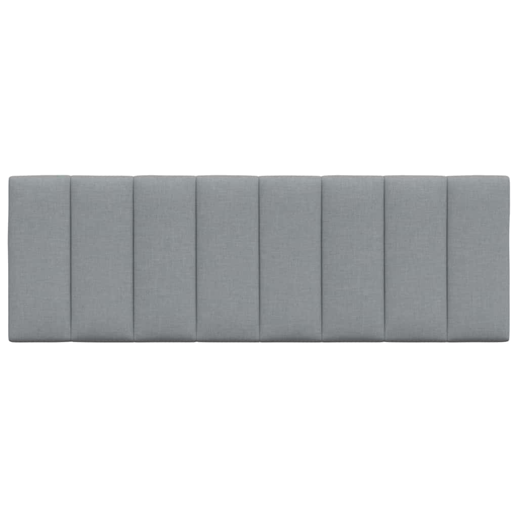 Kopfteil-Kissen "Hanko" Hellgrau 120 cm Stoff