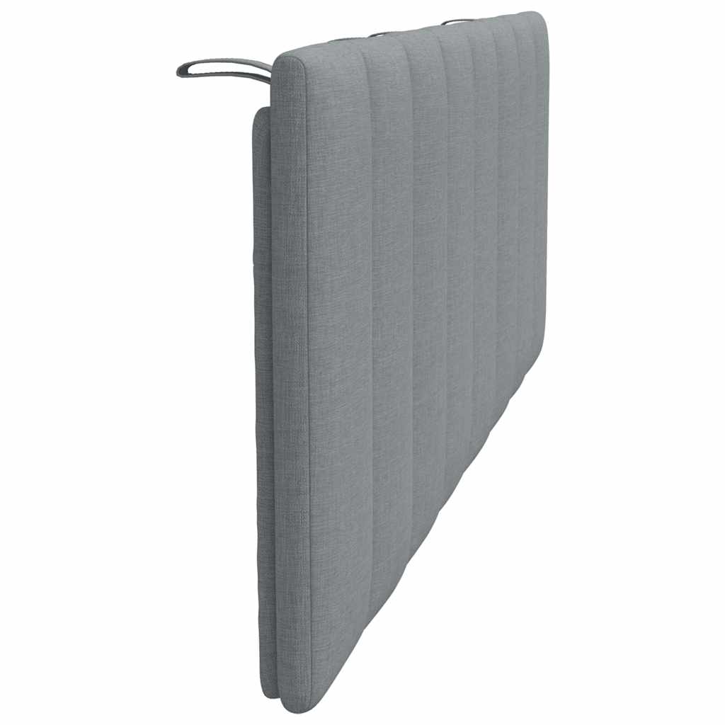 Kopfteil-Kissen "Hanko" Hellgrau 120 cm Stoff