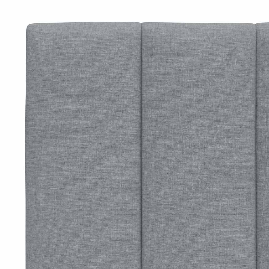 Kopfteil-Kissen "Hanko" Hellgrau 120 cm Stoff