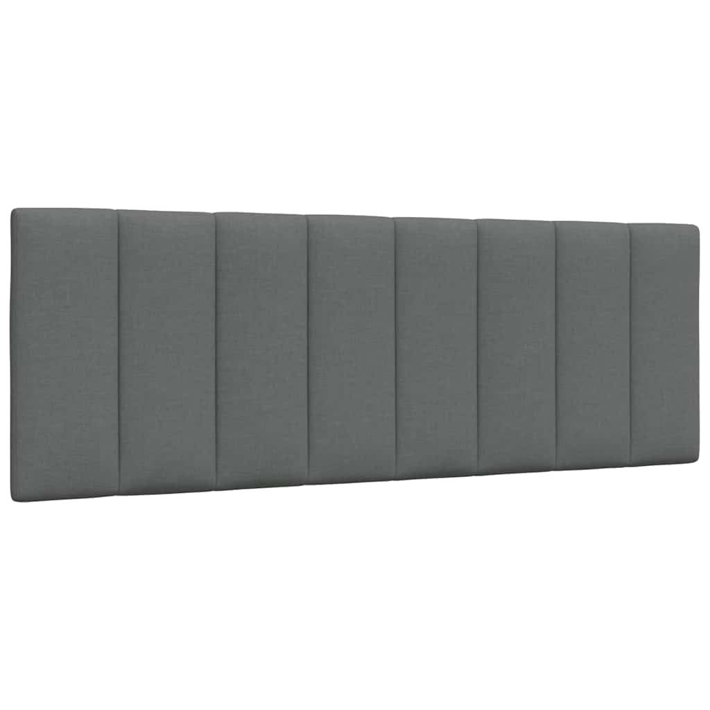 Kopfteil-Kissen "Hanko" Dunkelgrau 120 cm Stoff