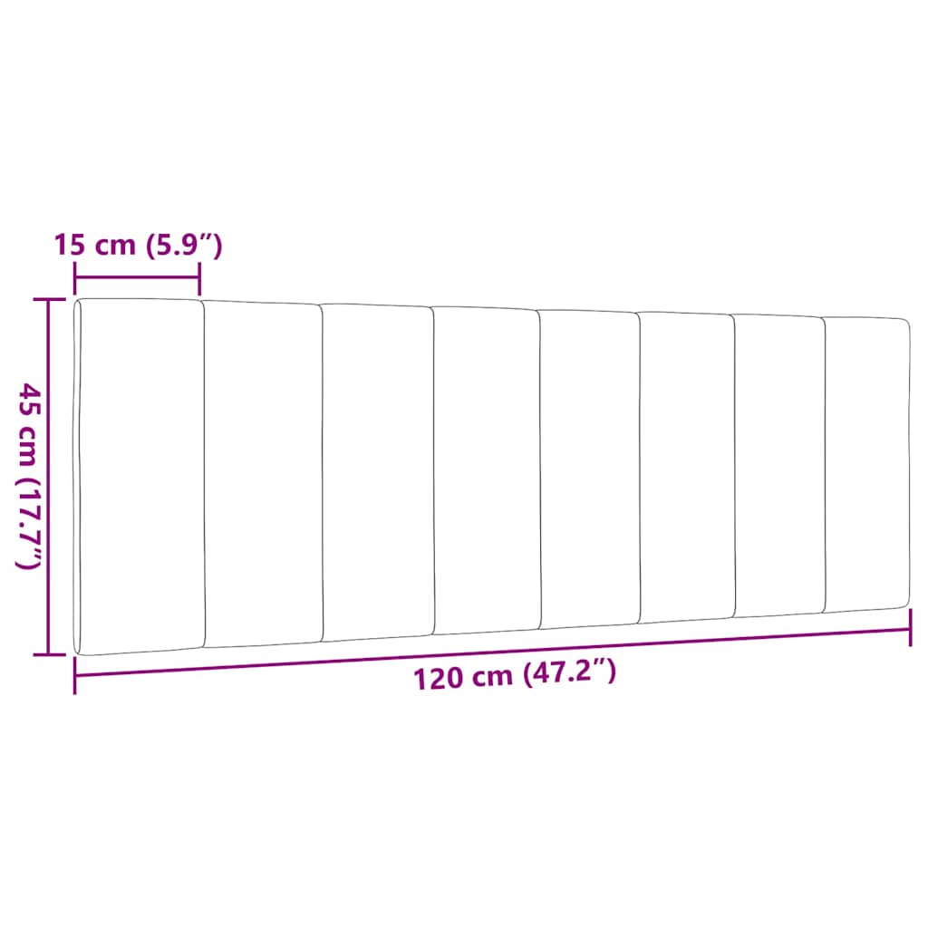 Kopfteil-Kissen "Hanko" Dunkelgrau 120 cm Stoff