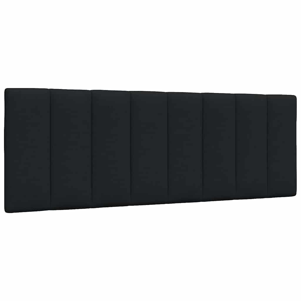 Kopfteil-Kissen "Hanko" Schwarz 120 cm Stoff