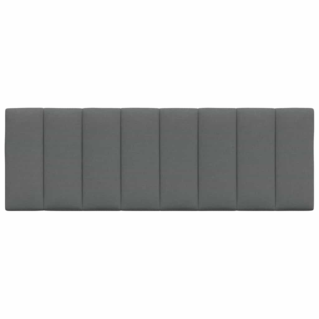 Kopfteil-Kissen "Hanko" Dunkelgrau 140 cm Stoff
