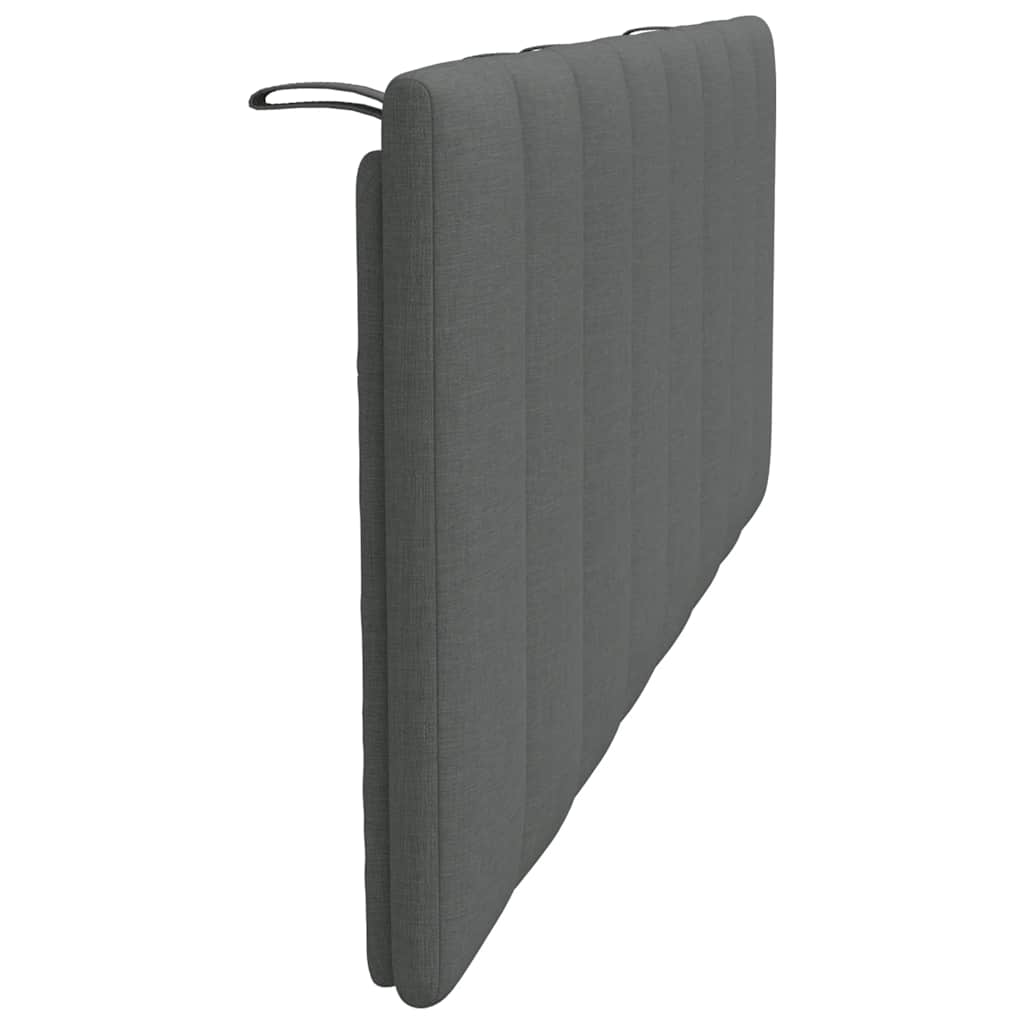 Kopfteil-Kissen "Hanko" Dunkelgrau 140 cm Stoff