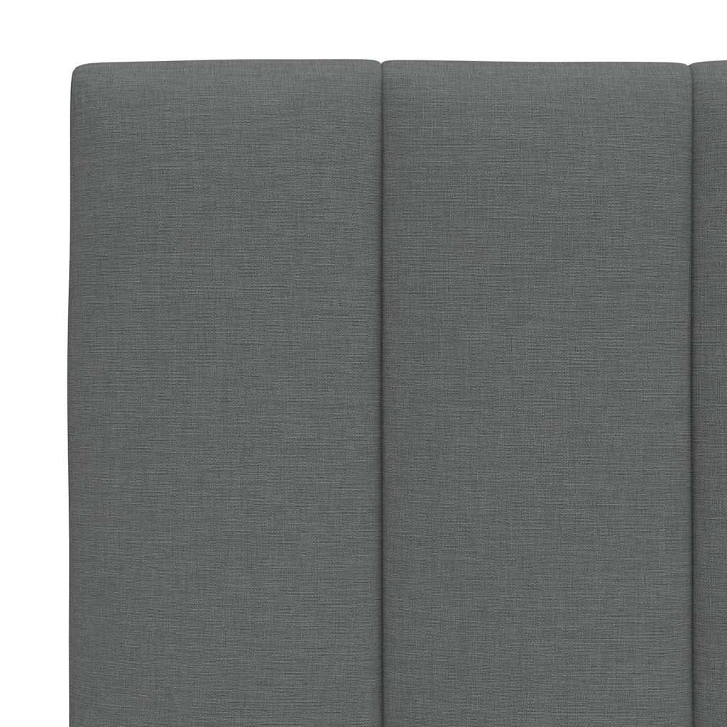 Kopfteil-Kissen "Hanko" Dunkelgrau 140 cm Stoff