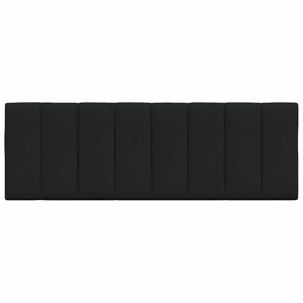 Kopfteil-Kissen "Hanko" Schwarz 140 cm Stoff