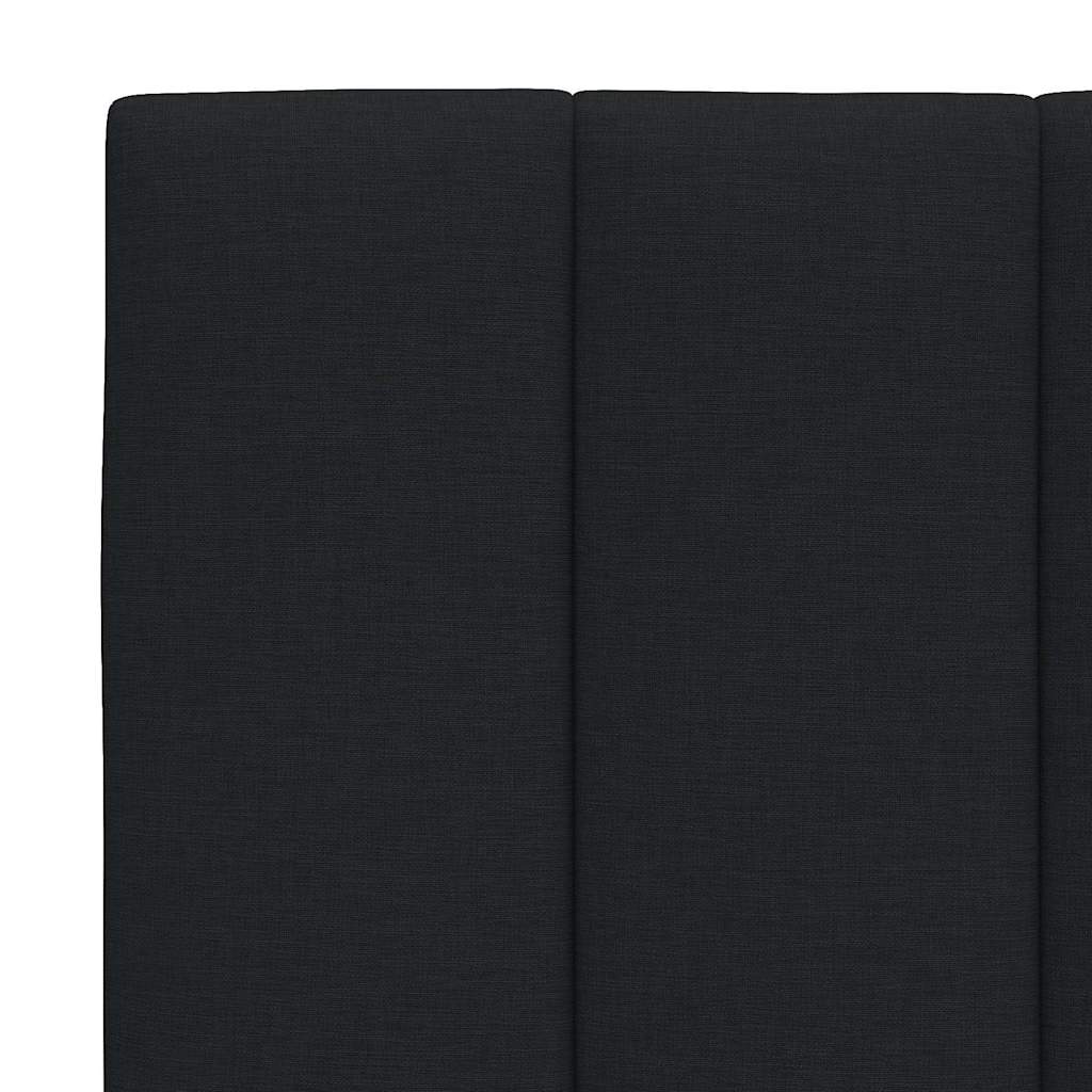 Kopfteil-Kissen "Hanko" Schwarz 140 cm Stoff