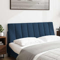Kopfteil-Kissen "Hanko" Blau 140 cm Stoff