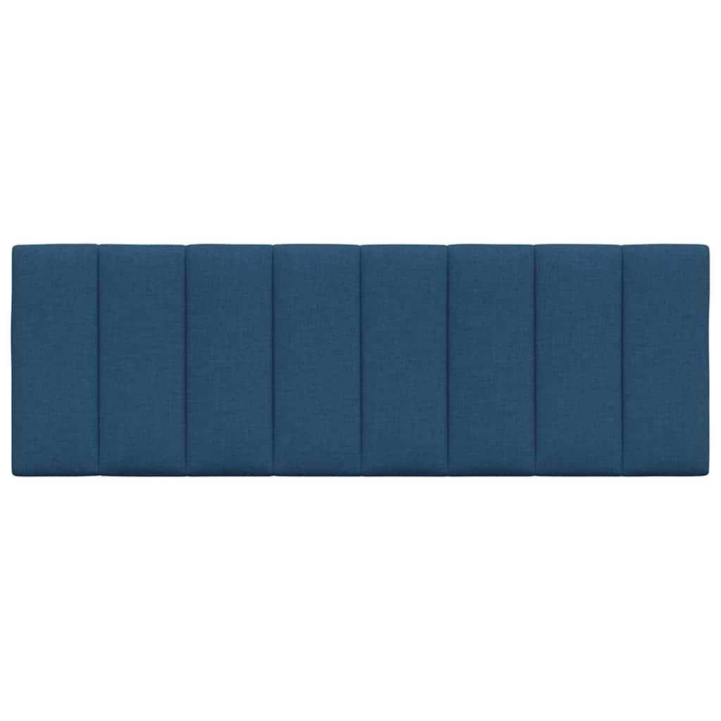 Kopfteil-Kissen "Hanko" Blau 140 cm Stoff