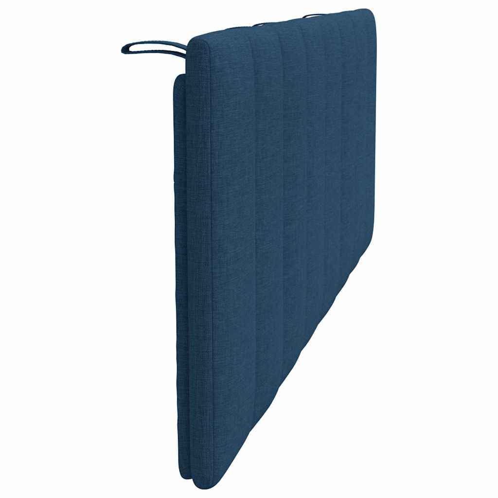 Kopfteil-Kissen "Hanko" Blau 140 cm Stoff