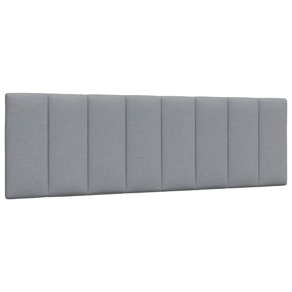 Kopfteil-Kissen "Hanko" Hellgrau 160 cm Stoff