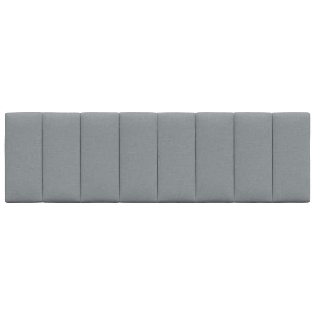 Kopfteil-Kissen "Hanko" Hellgrau 160 cm Stoff