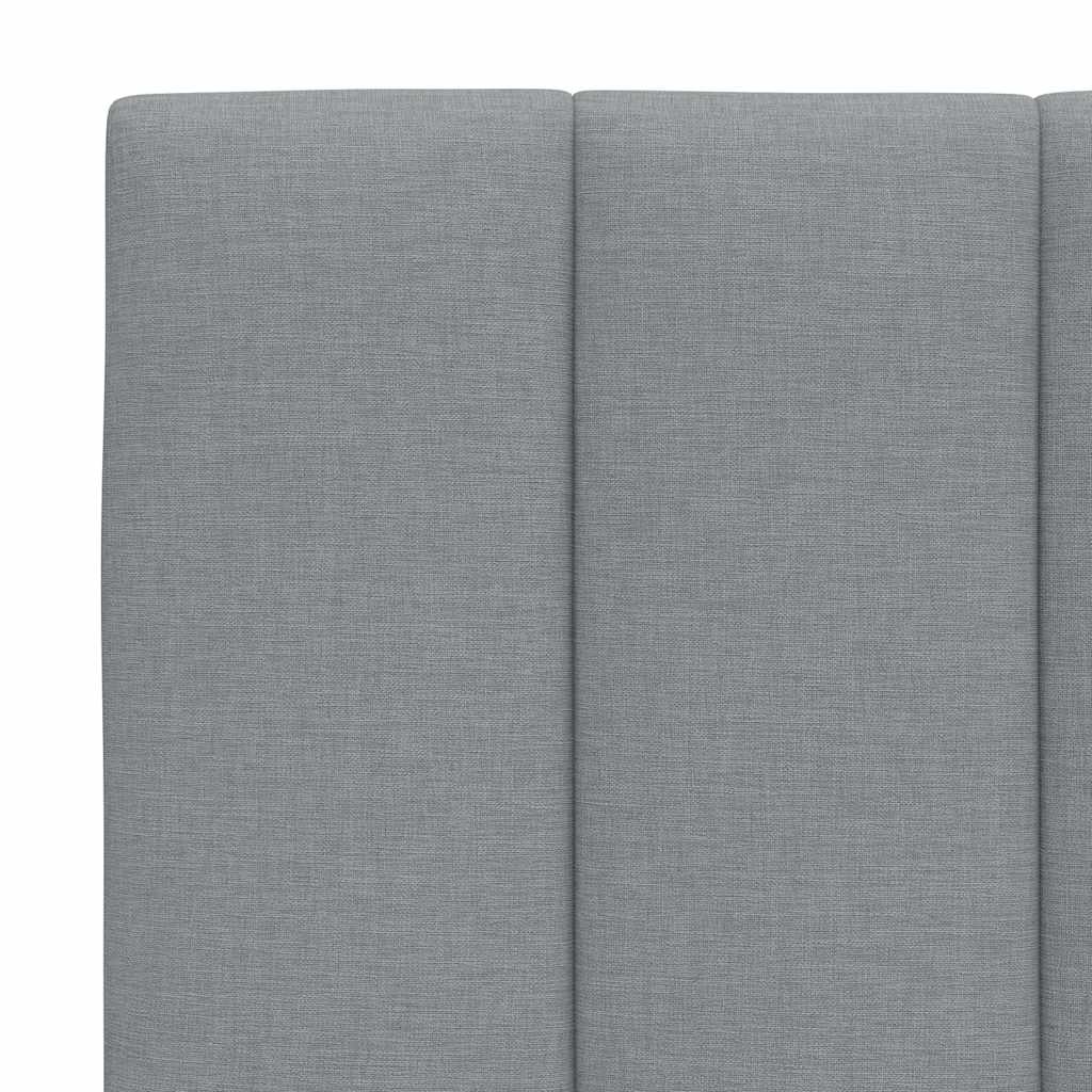 Kopfteil-Kissen "Hanko" Hellgrau 160 cm Stoff