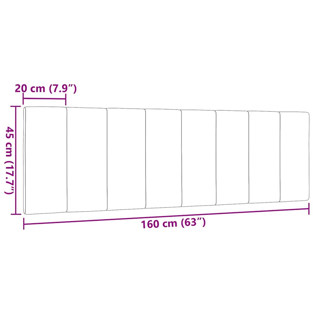 Kopfteil-Kissen "Hanko" Hellgrau 160 cm Stoff