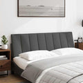 Kopfteil-Kissen "Hanko" Dunkelgrau 160 cm Stoff