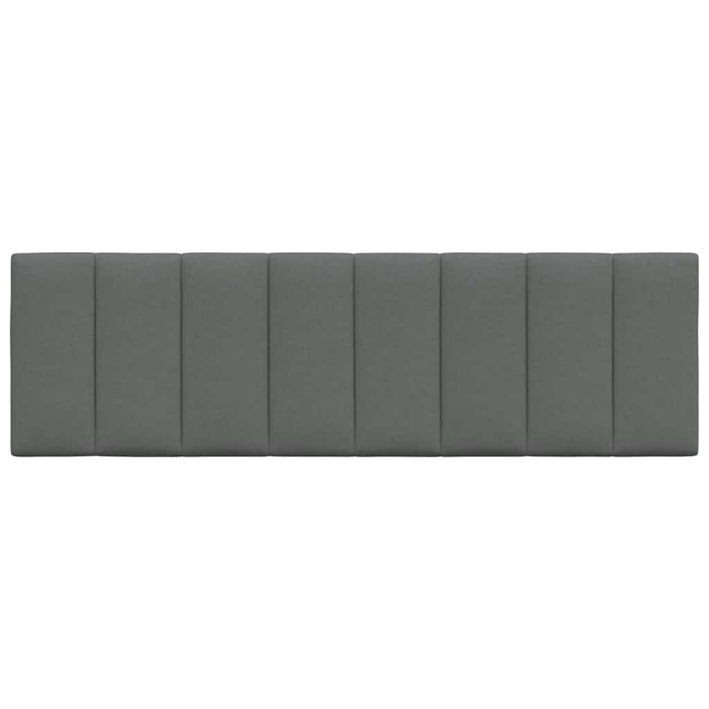 Kopfteil-Kissen "Hanko" Dunkelgrau 160 cm Stoff