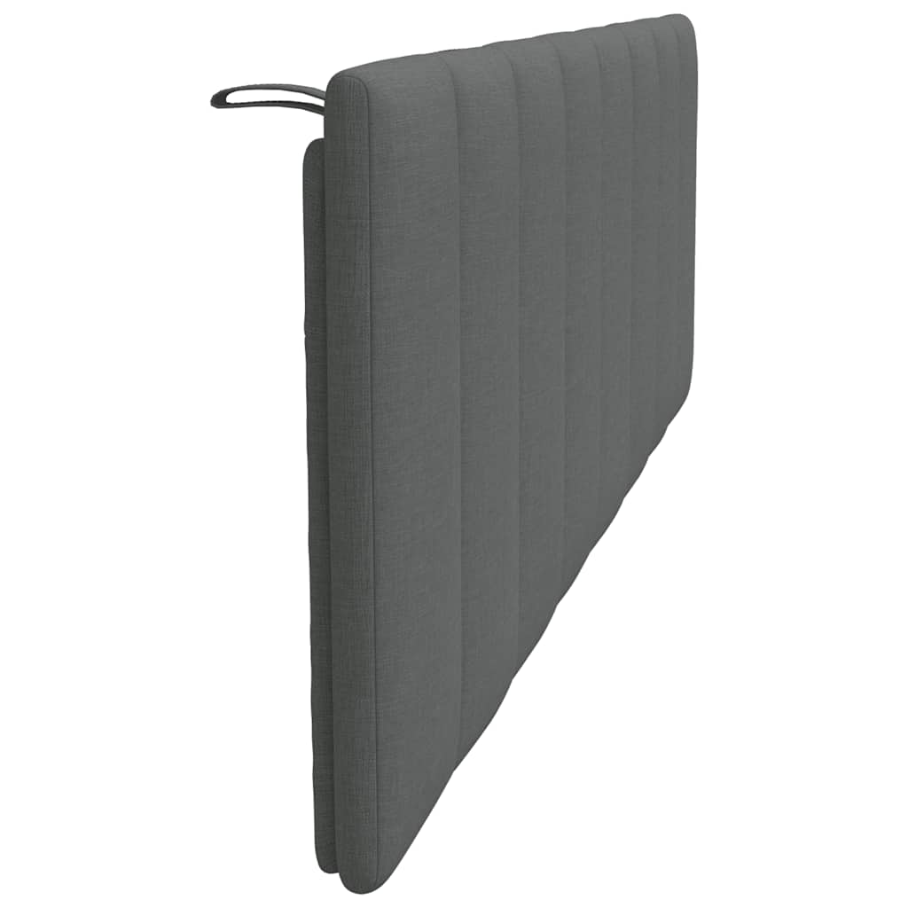 Kopfteil-Kissen "Hanko" Dunkelgrau 160 cm Stoff