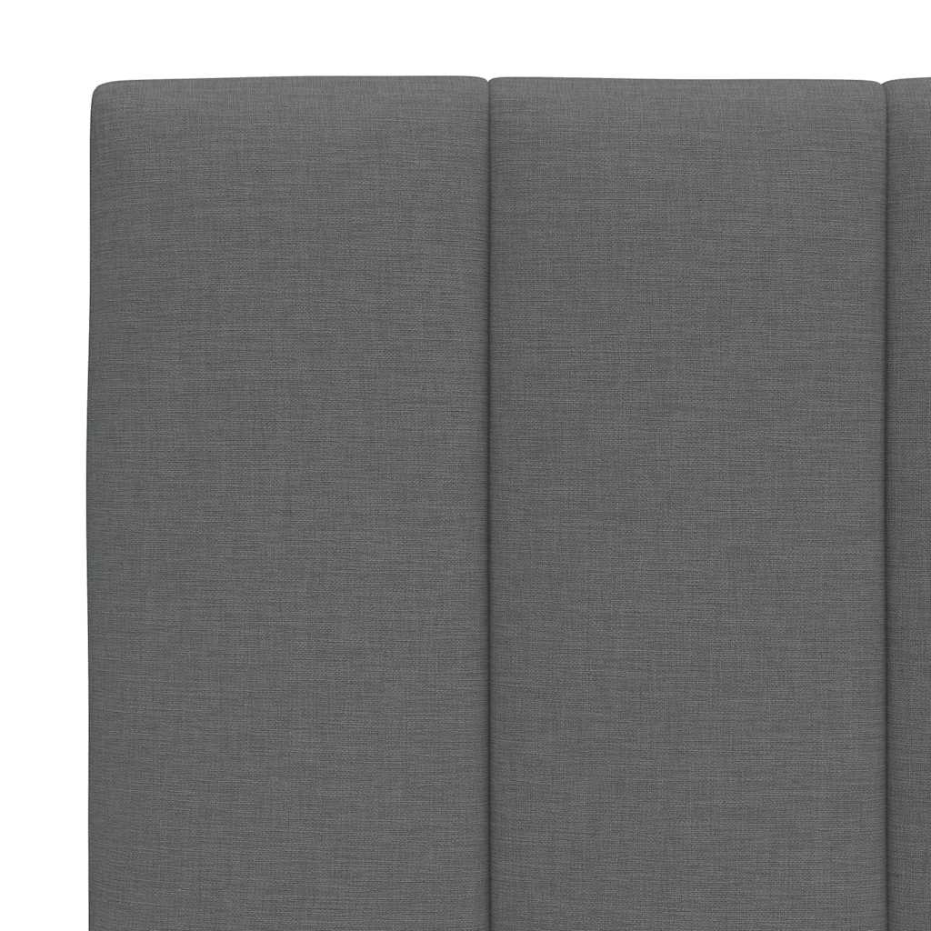 Kopfteil-Kissen "Hanko" Dunkelgrau 160 cm Stoff