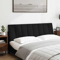 Kopfteil-Kissen "Hanko" Schwarz 160 cm Stoff