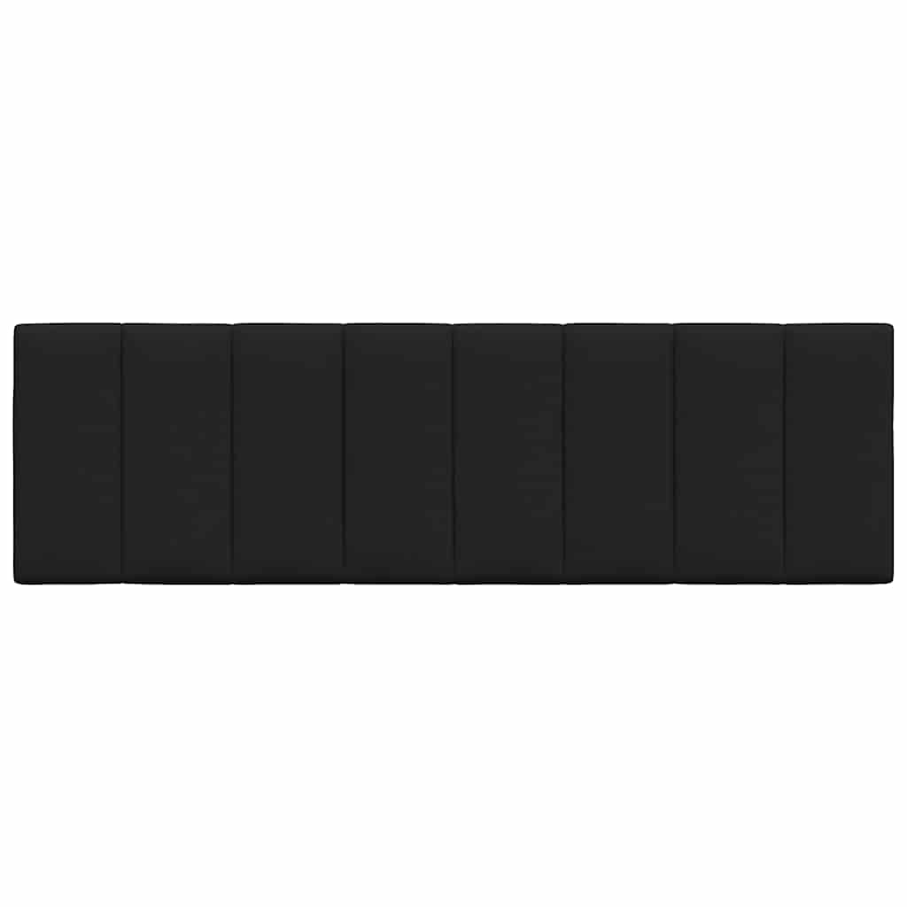 Kopfteil-Kissen "Hanko" Schwarz 160 cm Stoff