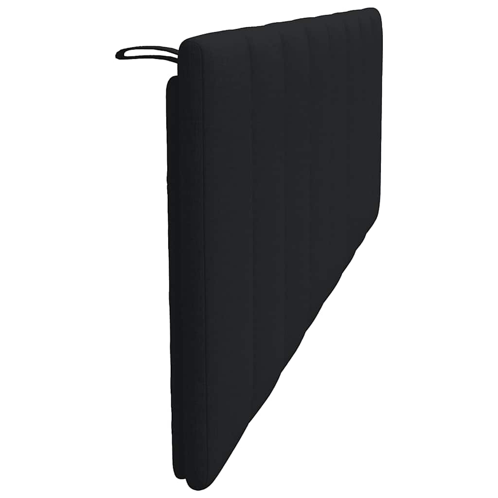 Kopfteil-Kissen "Hanko" Schwarz 160 cm Stoff