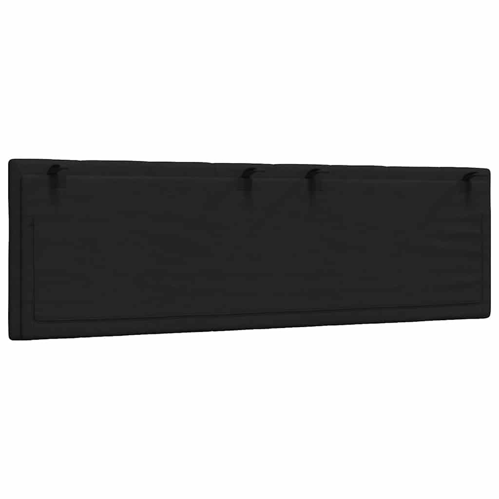 Kopfteil-Kissen "Hanko" Schwarz 160 cm Stoff