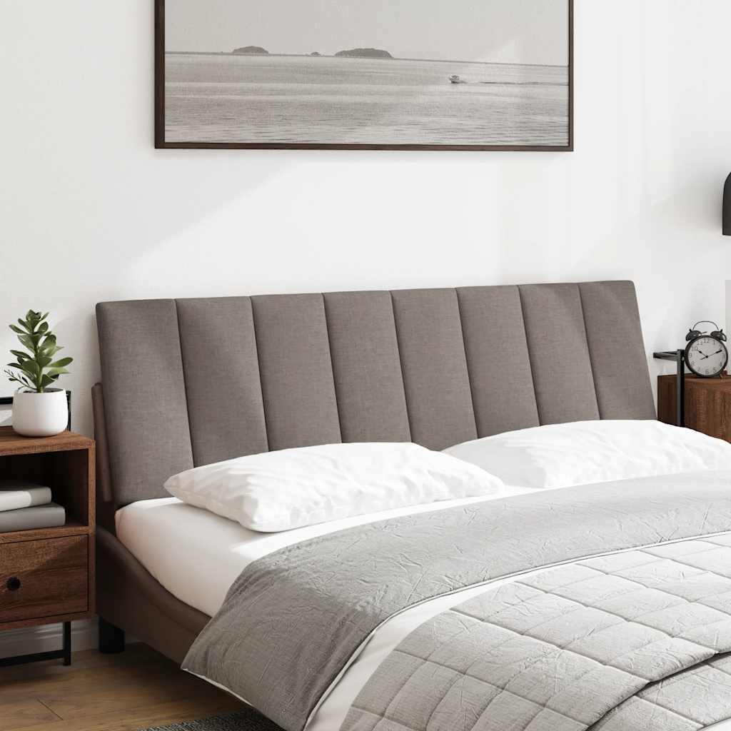 Kopfteil-Kissen "Hanko" Taupe 160 cm Stoff