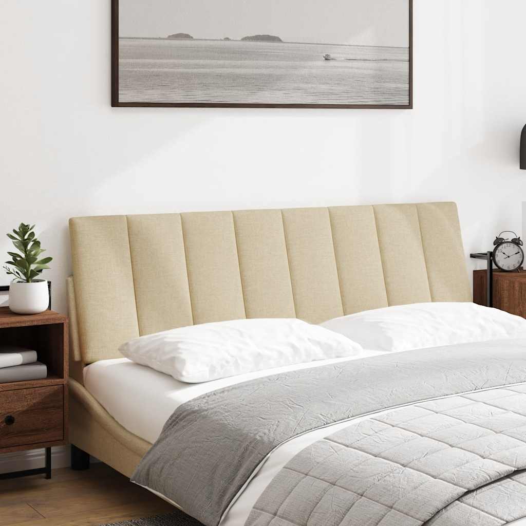Kopfteil-Kissen "Hanko" Creme 160 cm Stoff