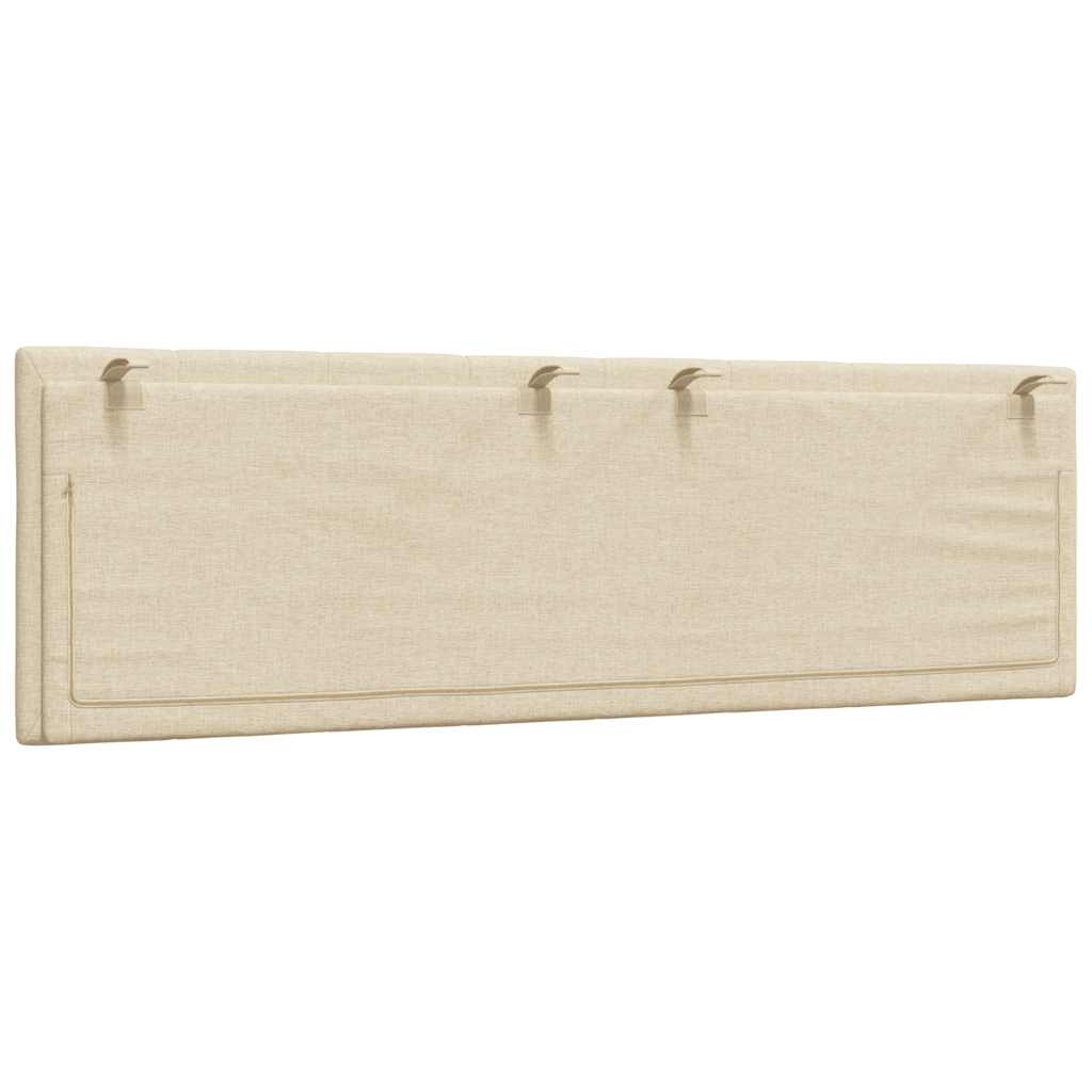 Kopfteil-Kissen "Hanko" Creme 160 cm Stoff