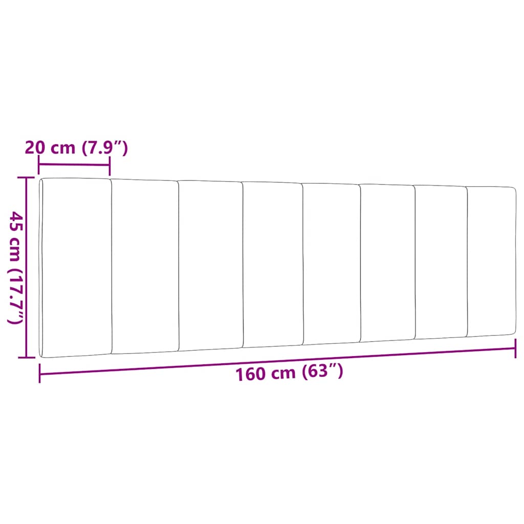 Kopfteil-Kissen "Hanko" Creme 160 cm Stoff