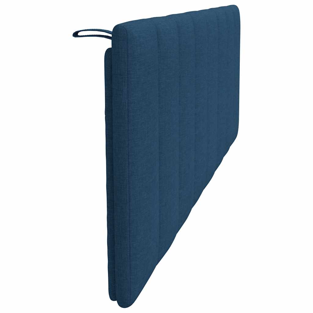 Kopfteil-Kissen "Hanko" Blau 160 cm Stoff