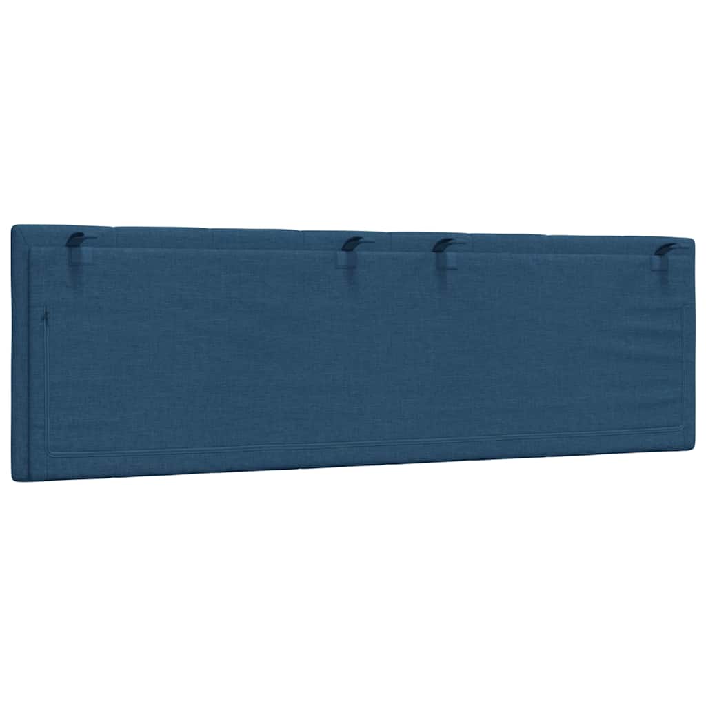 Kopfteil-Kissen "Hanko" Blau 160 cm Stoff