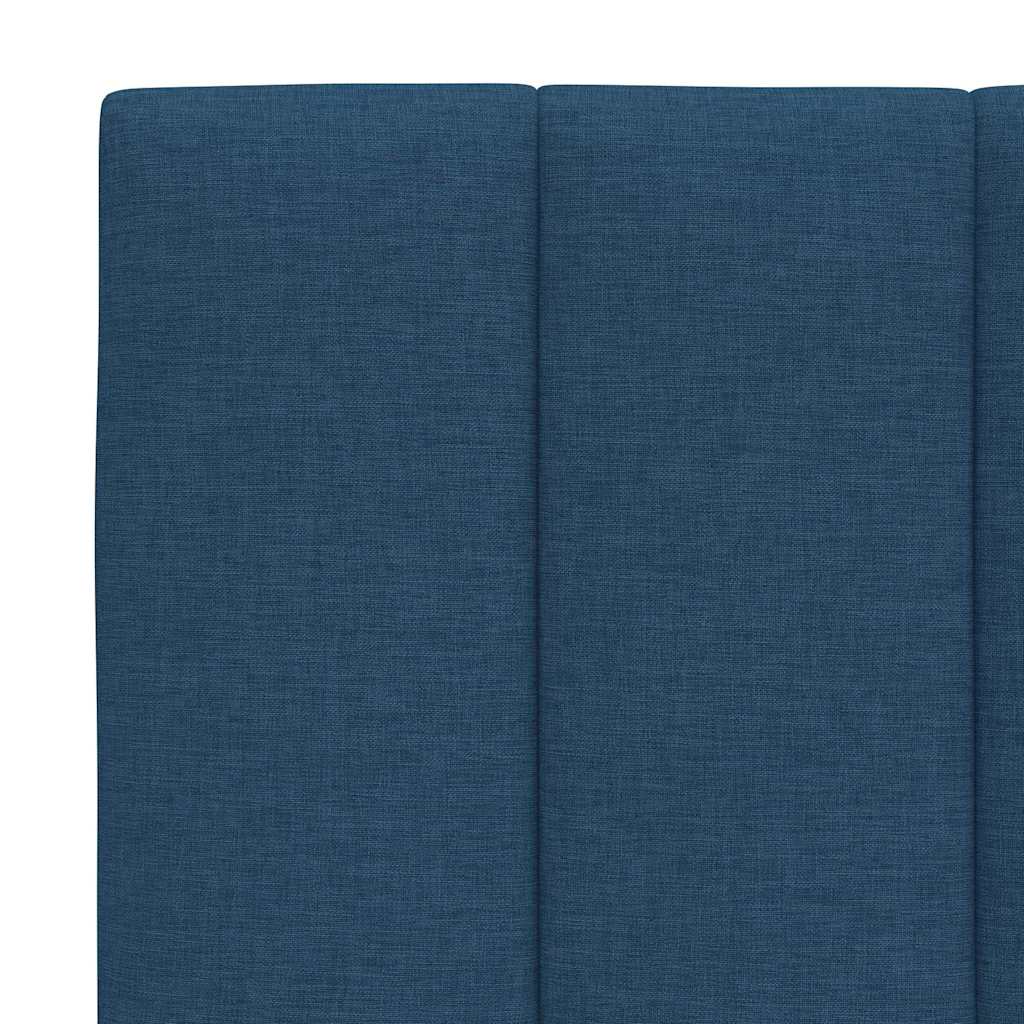 Kopfteil-Kissen "Hanko" Blau 160 cm Stoff