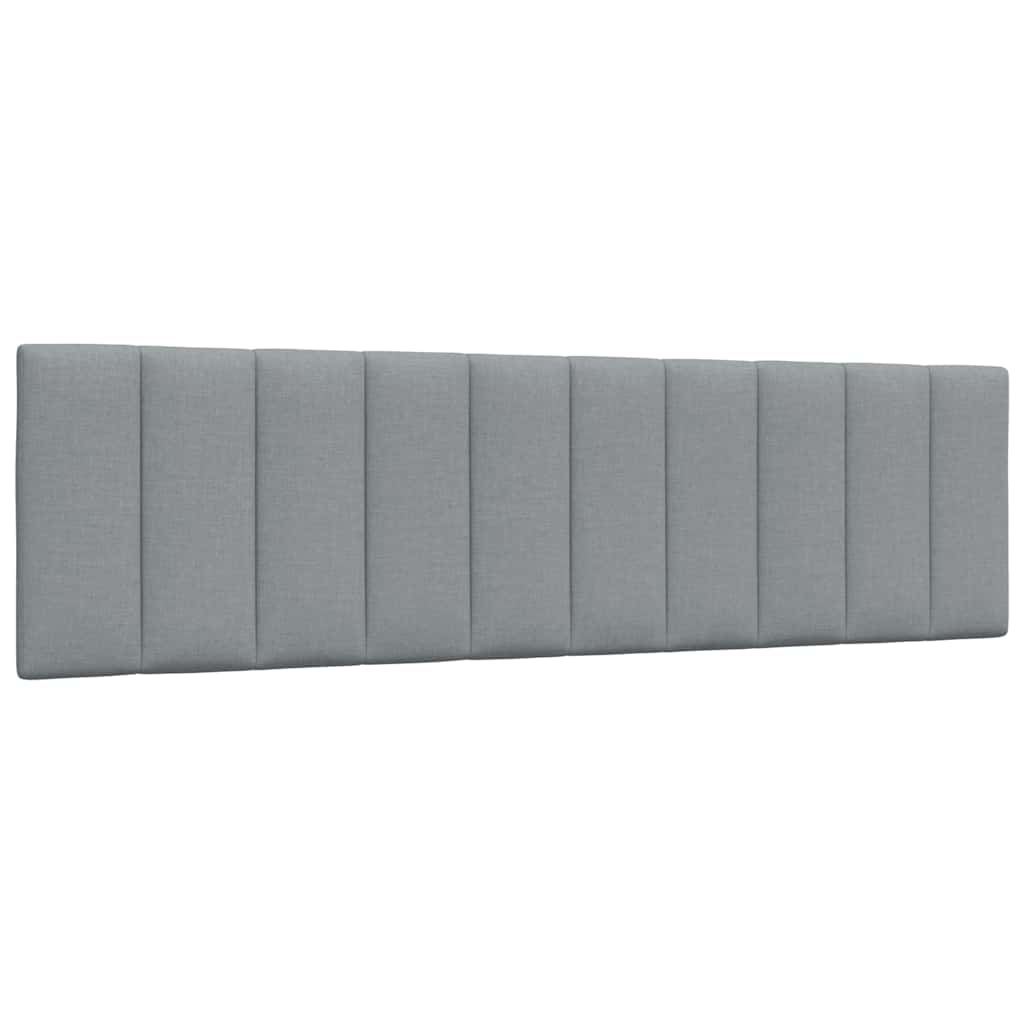 Kopfteil-Kissen "Hanko" Hellgrau 180 cm Stoff