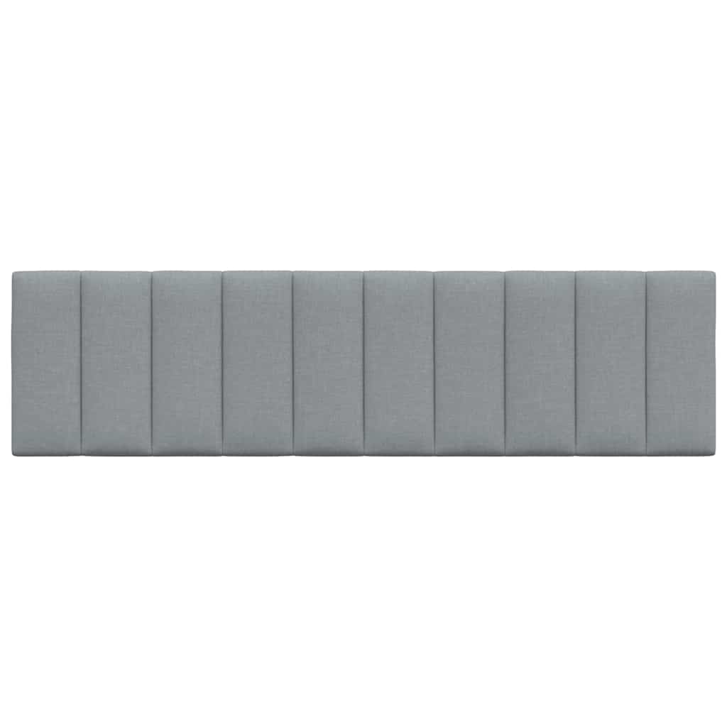 Kopfteil-Kissen "Hanko" Hellgrau 180 cm Stoff