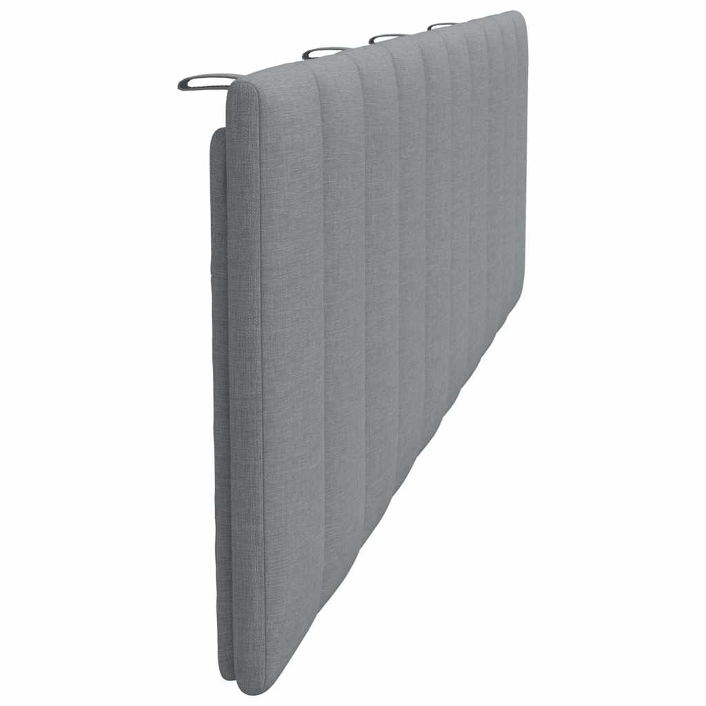 Kopfteil-Kissen "Hanko" Hellgrau 180 cm Stoff