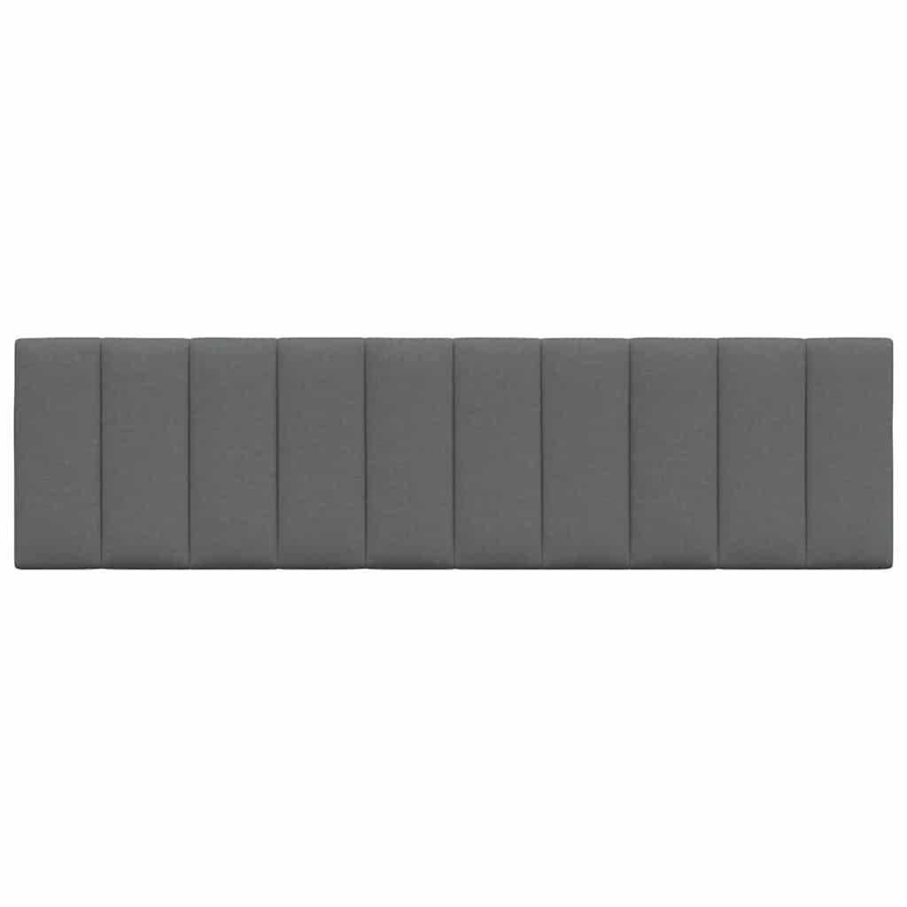 Kopfteil-Kissen "Hanko" Dunkelgrau 180 cm Stoff