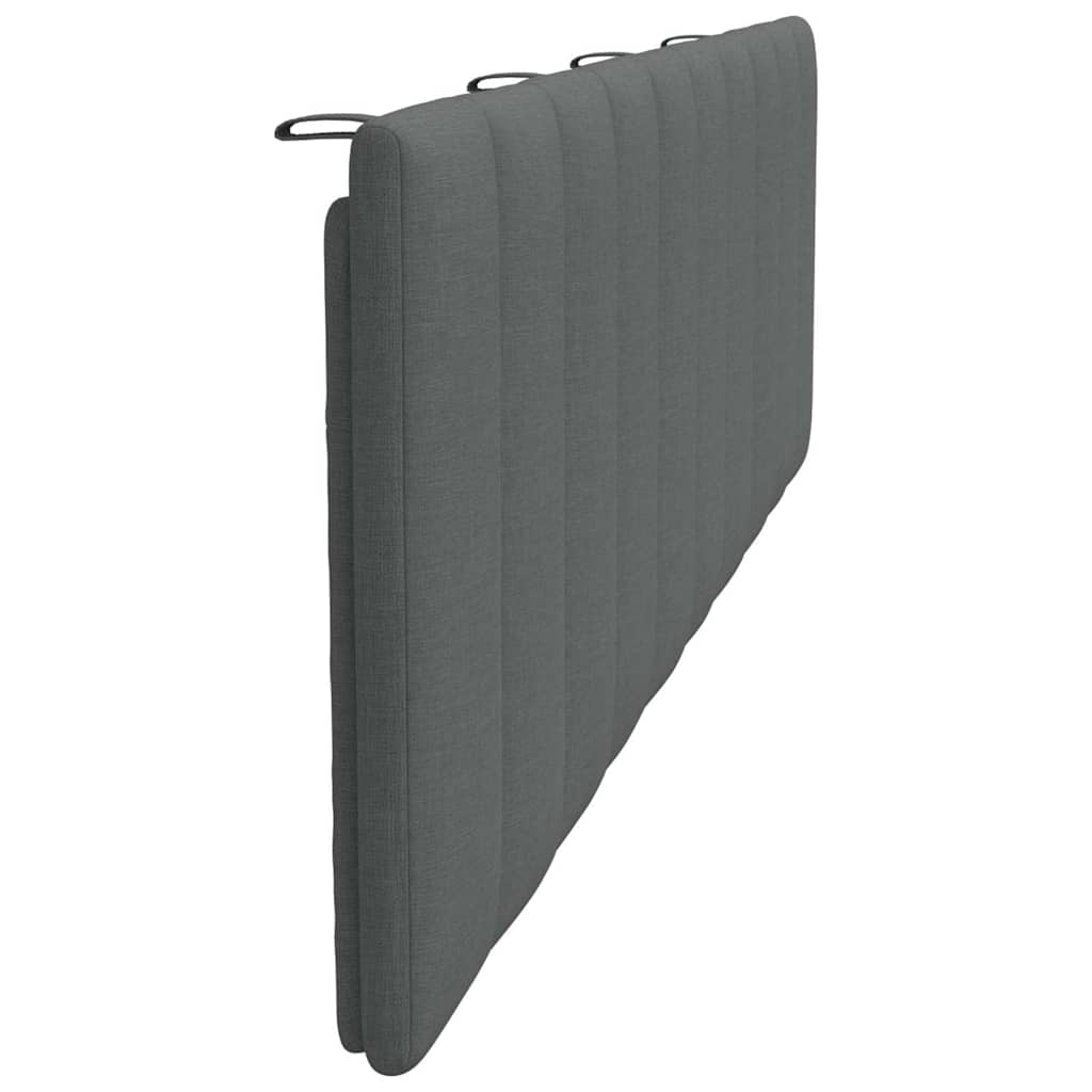 Kopfteil-Kissen "Hanko" Dunkelgrau 180 cm Stoff