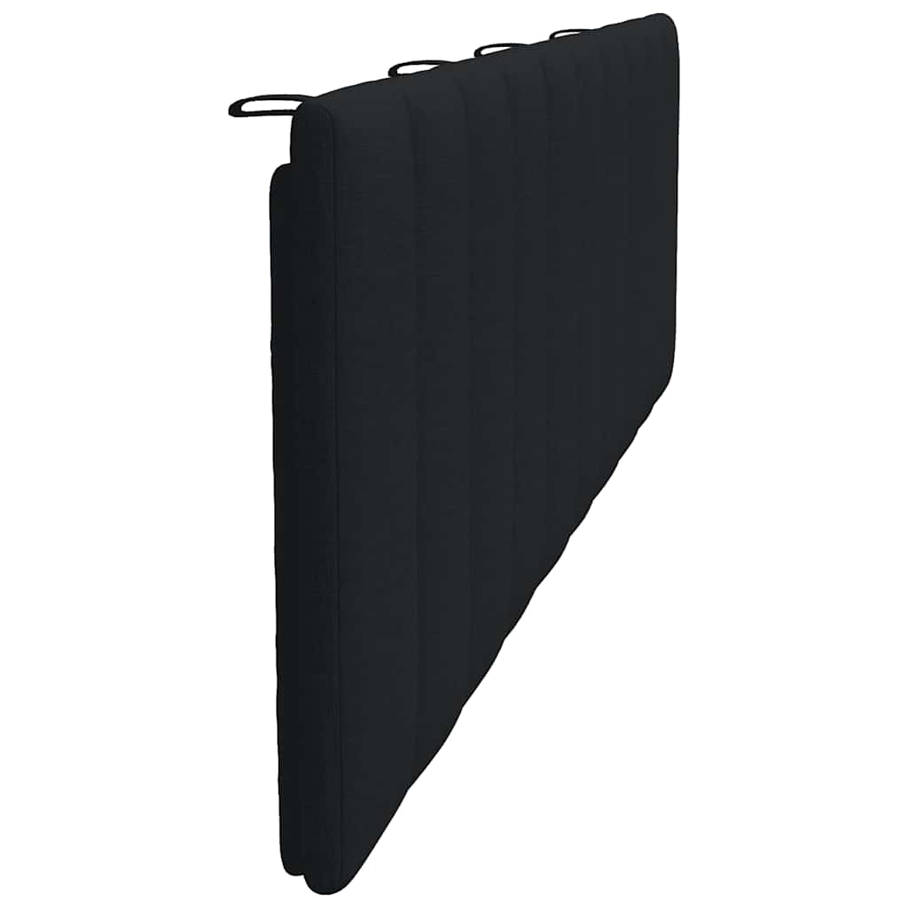 Kopfteil-Kissen "Hanko" Schwarz 180 cm Stoff