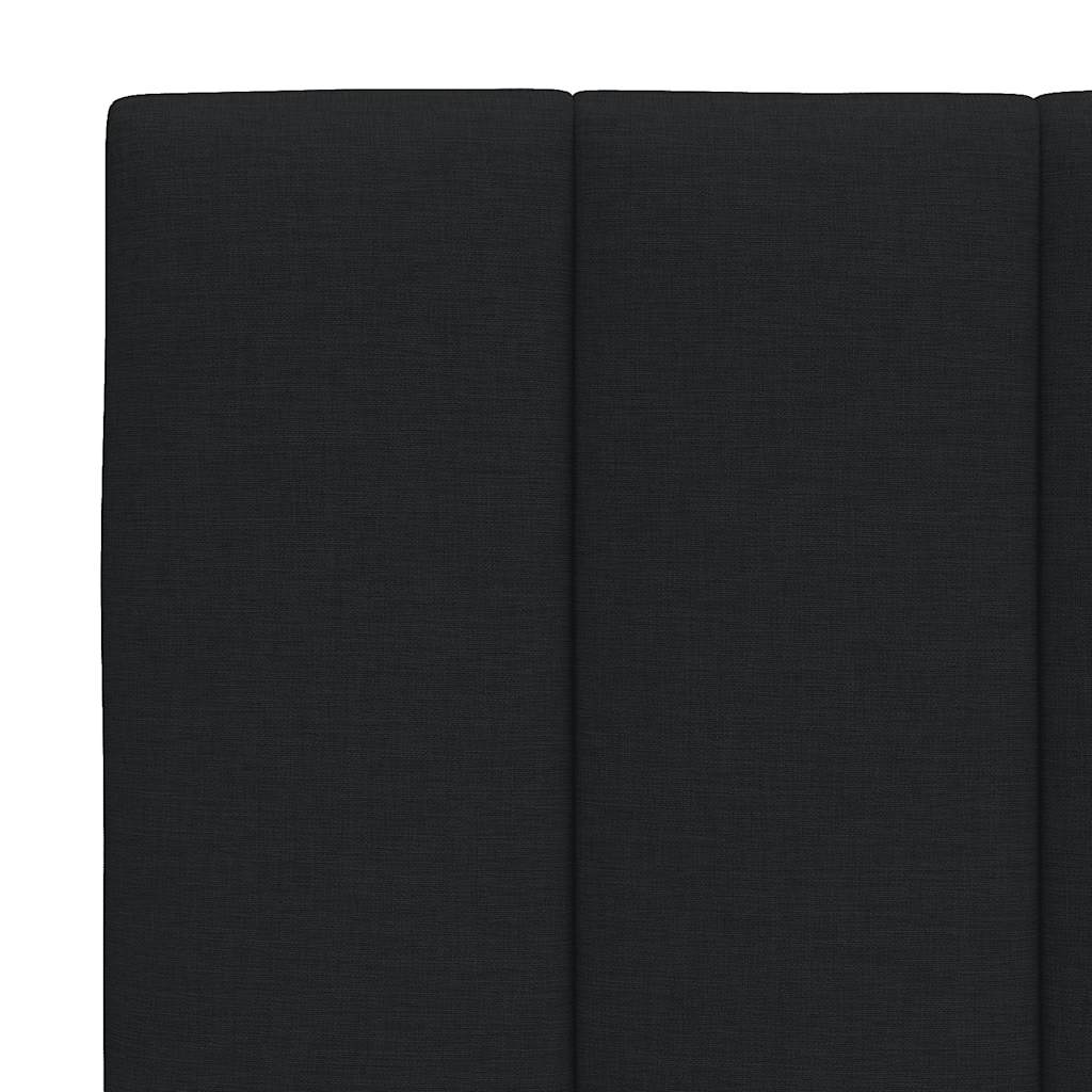 Kopfteil-Kissen "Hanko" Schwarz 180 cm Stoff