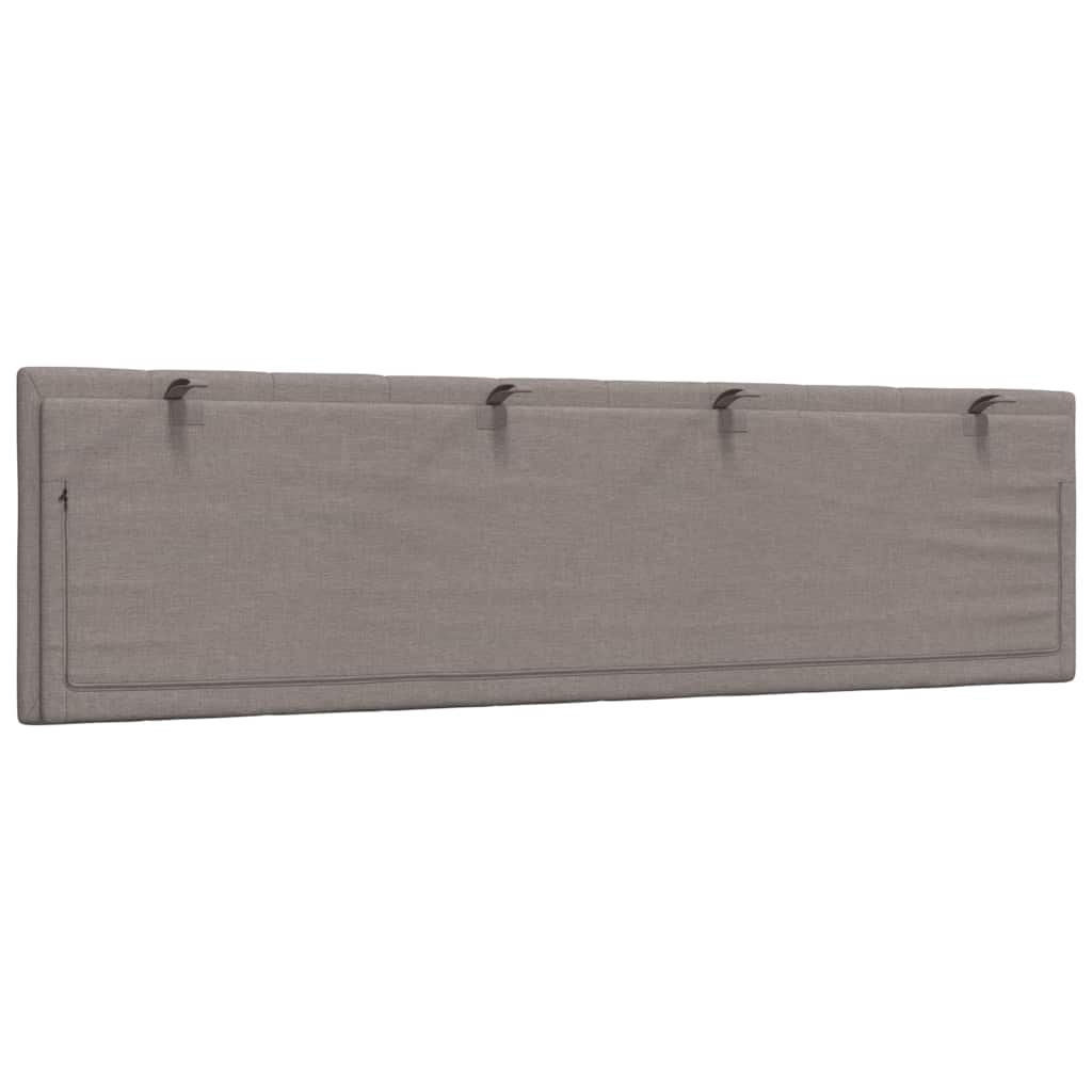 Kopfteil-Kissen "Hanko" Taupe 180 cm Stoff
