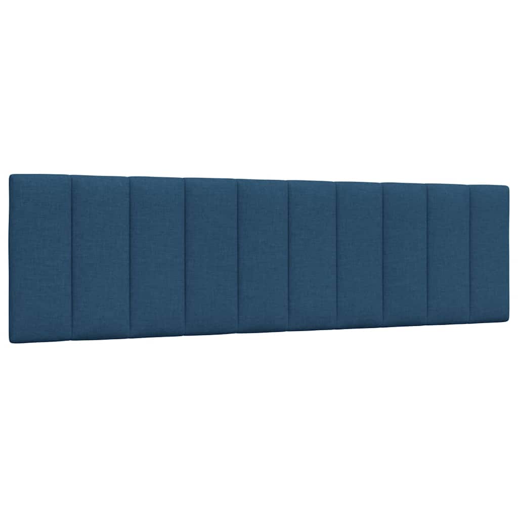 Kopfteil-Kissen "Hanko" Blau 180 cm Stoff