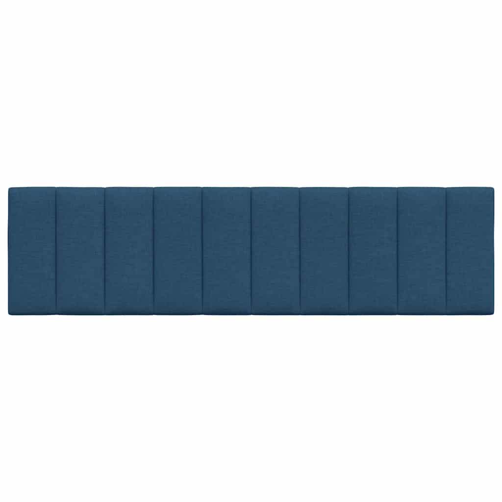 Kopfteil-Kissen "Hanko" Blau 180 cm Stoff