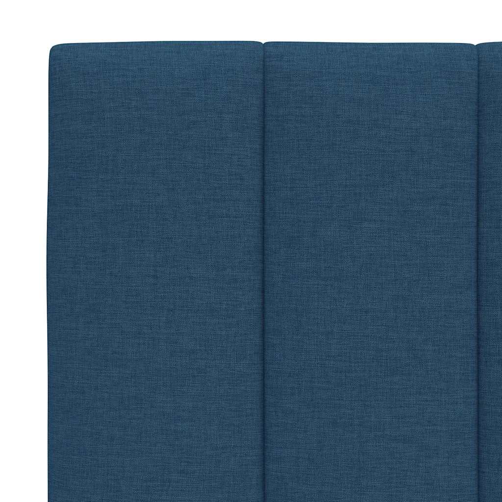 Kopfteil-Kissen "Hanko" Blau 180 cm Stoff