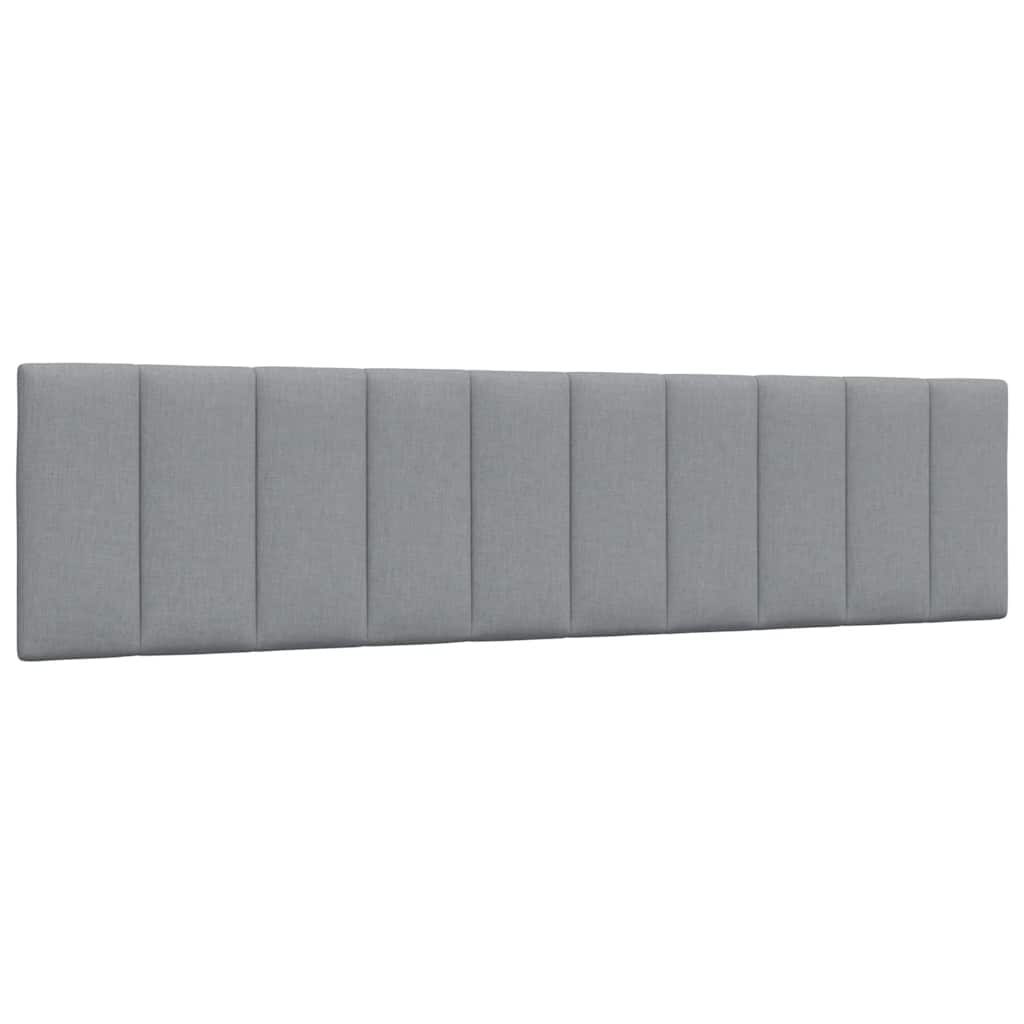 Kopfteil-Kissen "Hanko" Hellgrau 200 cm Stoff