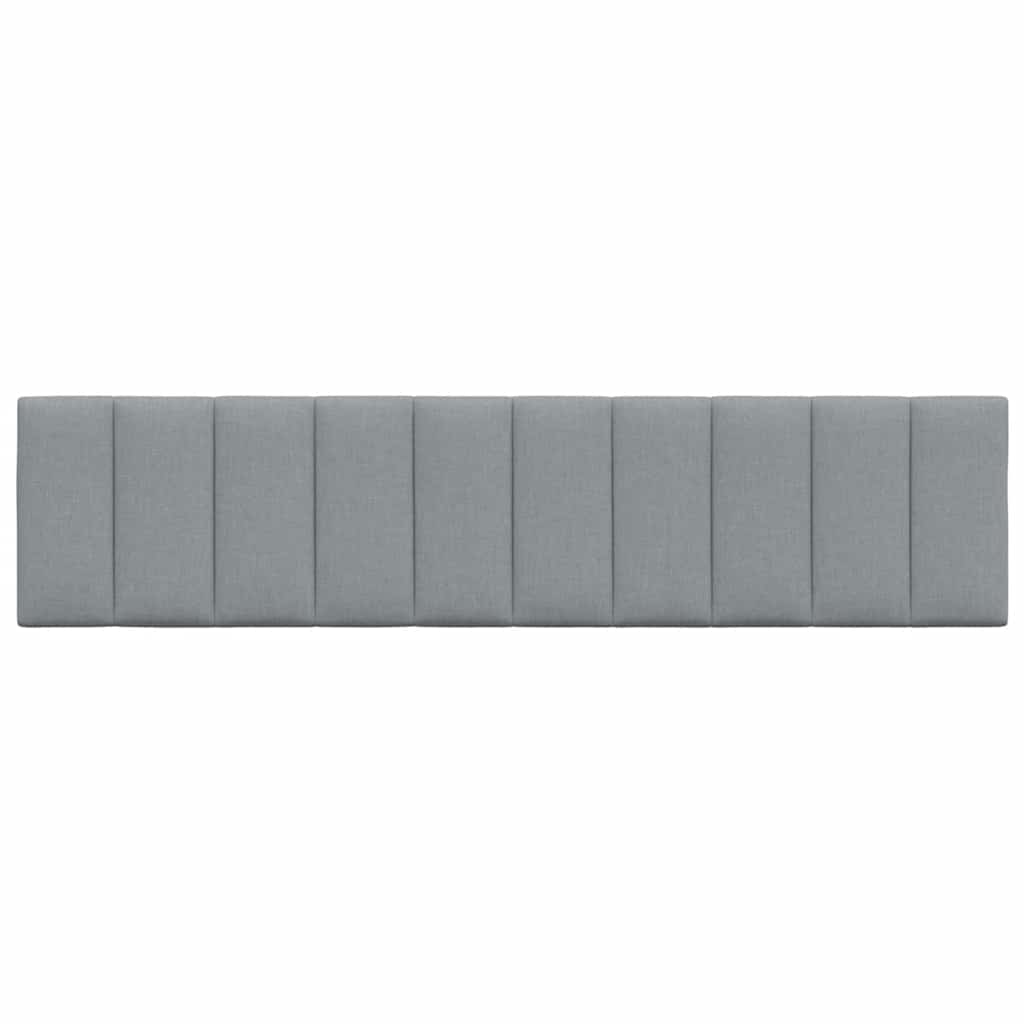 Kopfteil-Kissen "Hanko" Hellgrau 200 cm Stoff